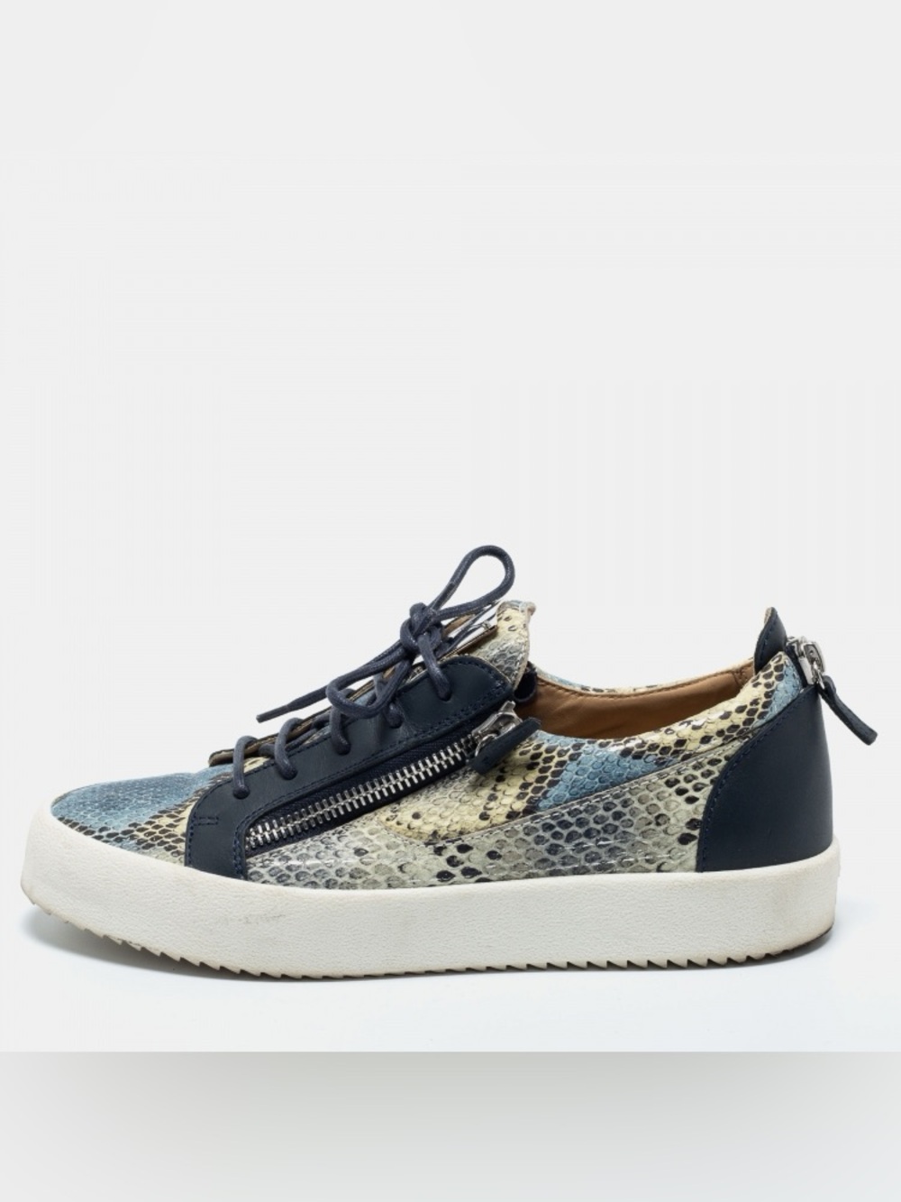 GIUSEPPE ZANOTTI Snake-Print Low-Top Sneakers